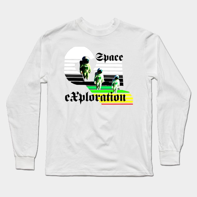 Space Exploration Long Sleeve T-Shirt by TriForceDesign